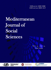 Mediterranean Journal of Social Sciences Frontpage
